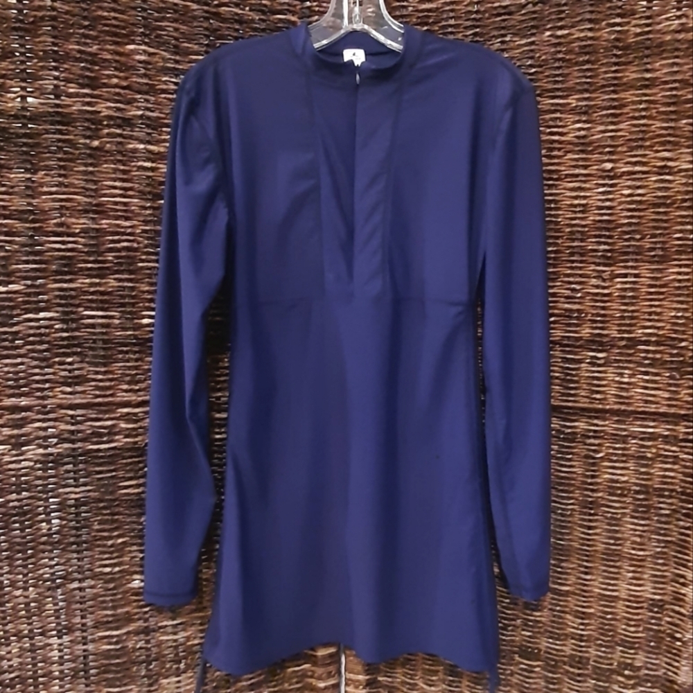 Sailbee Dress Women's Large Blue Tenniscore Activewear Tennis Swimsuit Cover Up